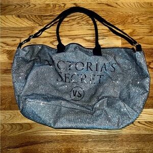 Victoria's Secret Shimmering Gray Tote Limited Edition! Hard to find.
